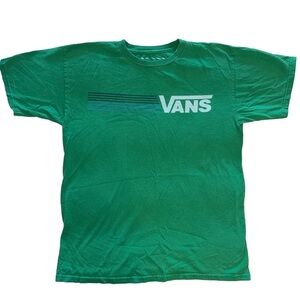 VANS Green Logo T-Shirt | Size Medium